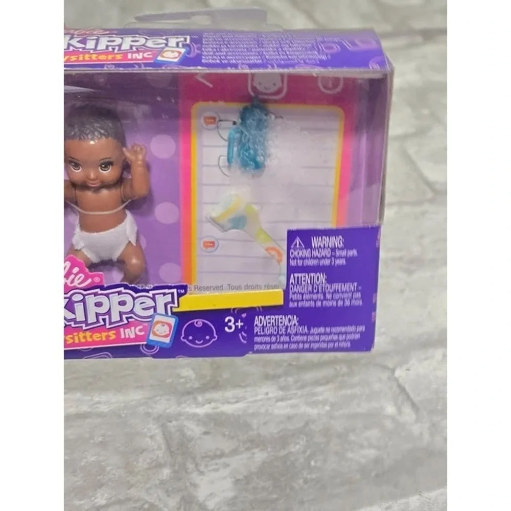 Barbie Skipper African American Black Baby Babysitters Doll Mattel NEW